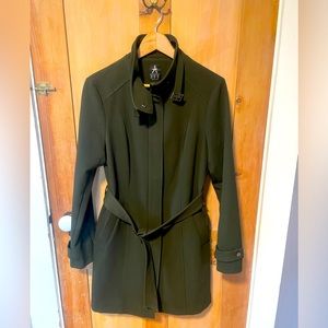 Green trench coat